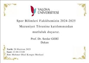 Mezuniyet Törenimize Davetlisiniz! 